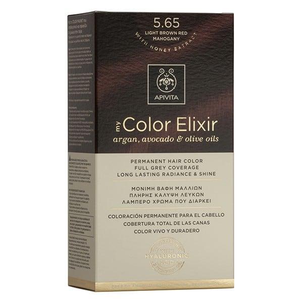 Haarfarbe My Color Elixir N5.65 Hellbraun Mahagoni Apivita