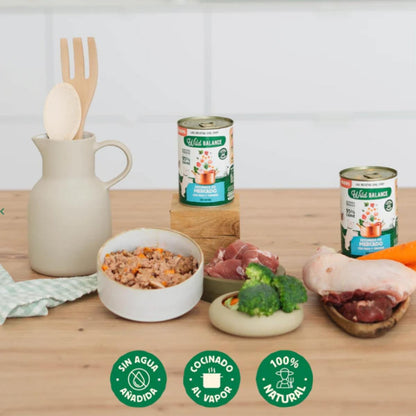 6er-Pack Wild Balance Markt-Eintopf mit Truthahn und Rindfleisch für Hunde 400 g