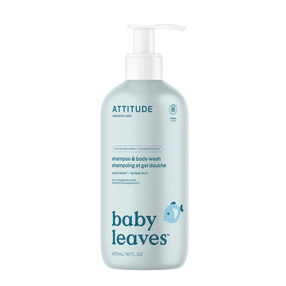 Baby leaves Shampooing et gel 2 en 1 Buenas noches Attitude 473 ml