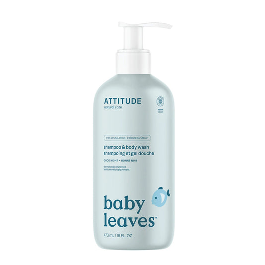 Baby leaves Shampooing et gel 2 en 1 Buenas noches Attitude 473 ml
