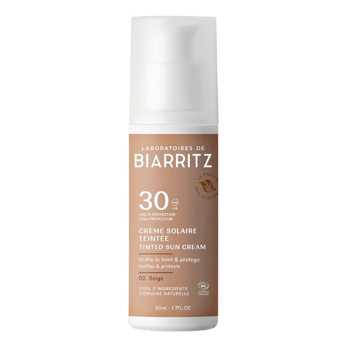 Crema Protector Solar Facial Color Beige SPF30 Alga Maris 50 ml