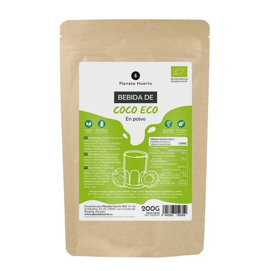 Kokosnuss-Getränkepulver ECO Planeta Huerto 200 g