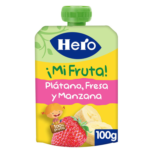 Bol de yaourt banane fraise pomme Hero 100 g
