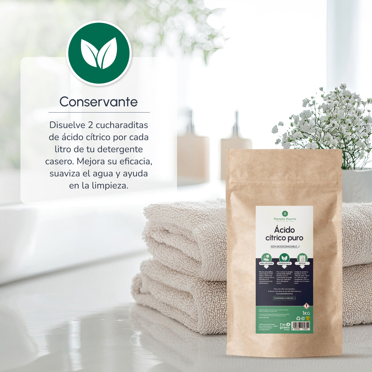 Pack 3xZitronensäure Planeta Huerto 1 Kg