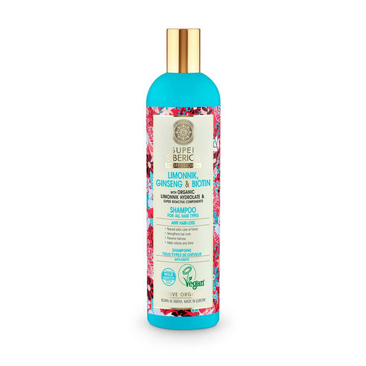 Natura Siberica Shampoo for All Hair Types with Schizandra, Ginseng and Biotin 400 ml