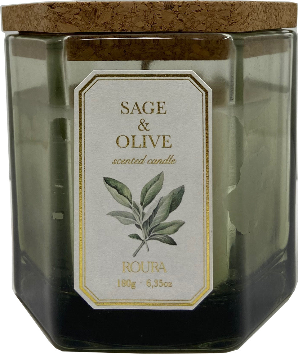 Sage & Olive scented candle Roura