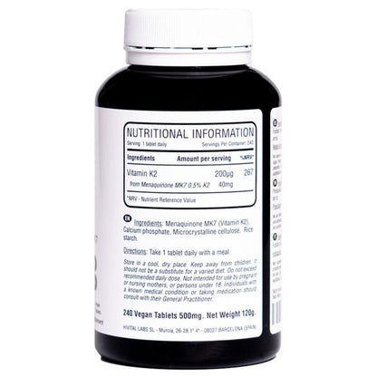 Witamina K2 MK7 200 mcg 240 tabletek wegańskich Hivital