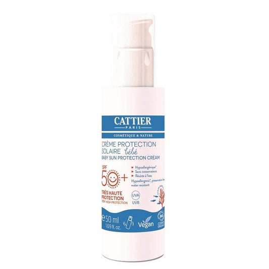 Crème solaire spéciale bébés SPF50+ Cattier 50 ml
