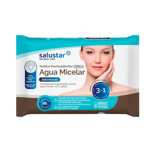 Salustar Micellar Water Makeup Remover Wipes 20 pcs