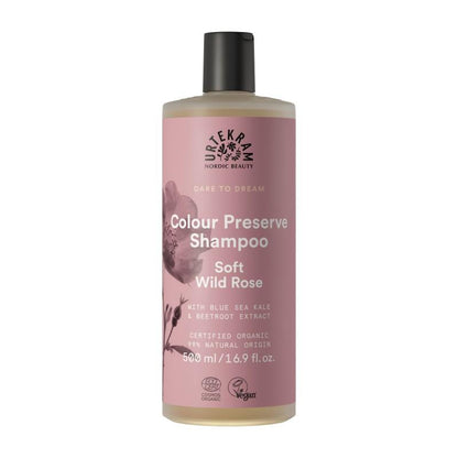 Shampoo Soft Wild Rose Color Urtekram, 500 ml