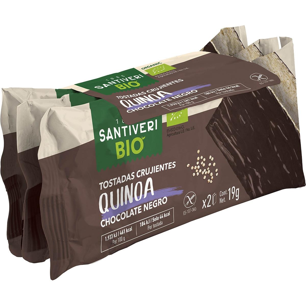 Crunchy toast with quinoa and organic dark chocolate 3x57 g
