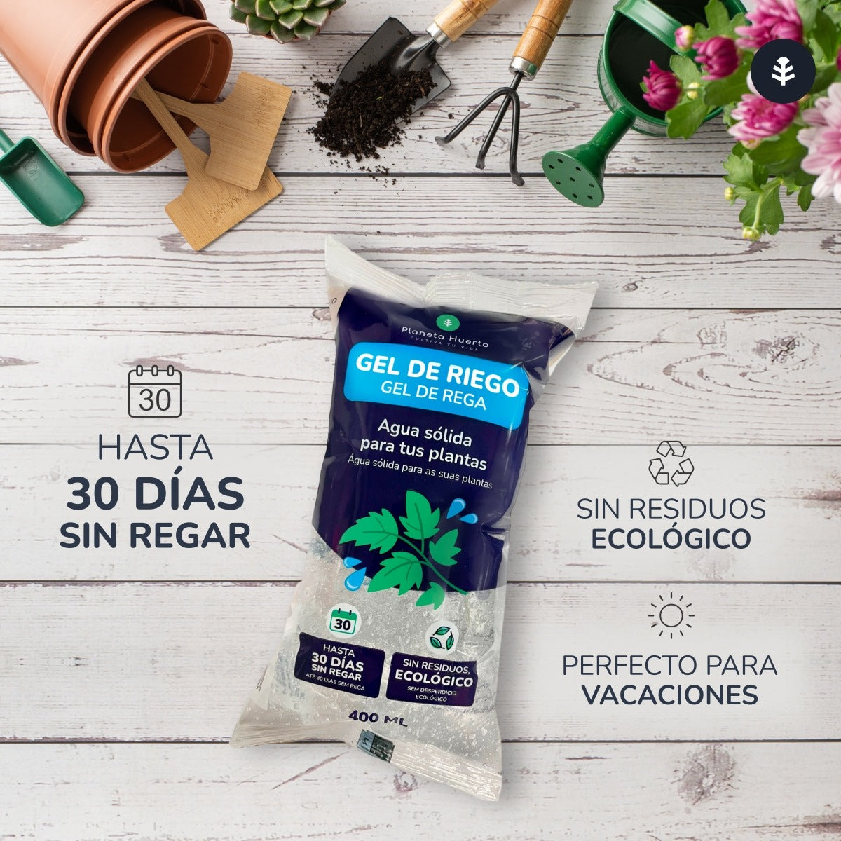 Pack of 5 x Planeta Huerto Watering Gel 400 ml