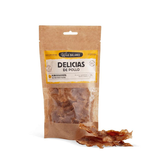 Snack natural Delicias de pollo Wild Balance 85 g