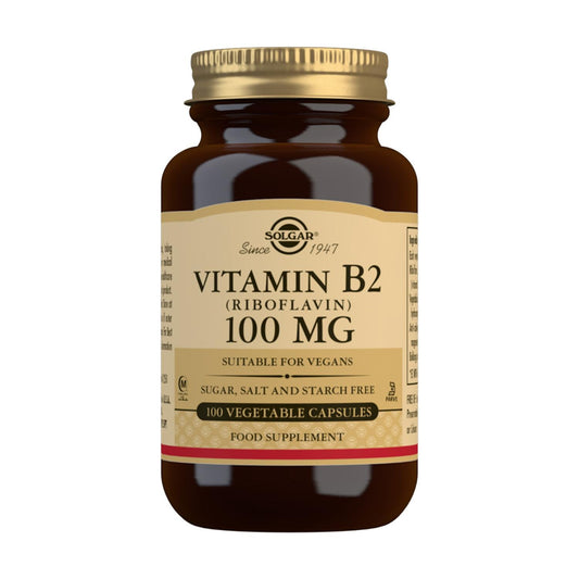 Vitamine B2 100 mg Solgar, 100 capsules