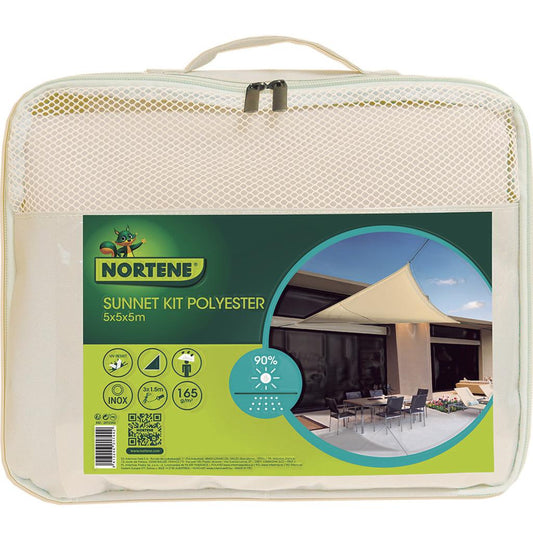 Tenda a vela impermeabile Sunnet kit quadrato 3,6 m x 3,6 m