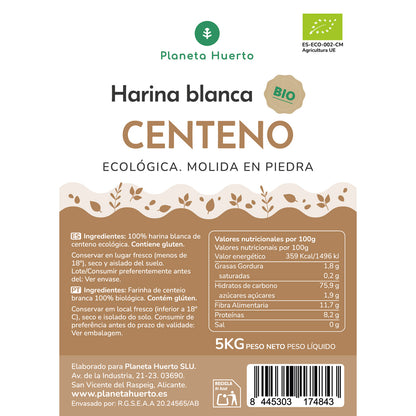 Farina di segale bianca Eco Planeta Huerto 5 Kg