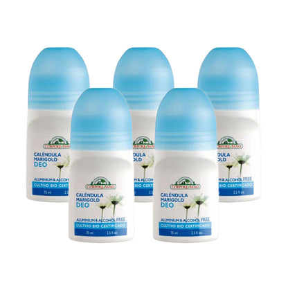 Pack 5x Déodorant roll-on calendula Corpore Sano 75 ml