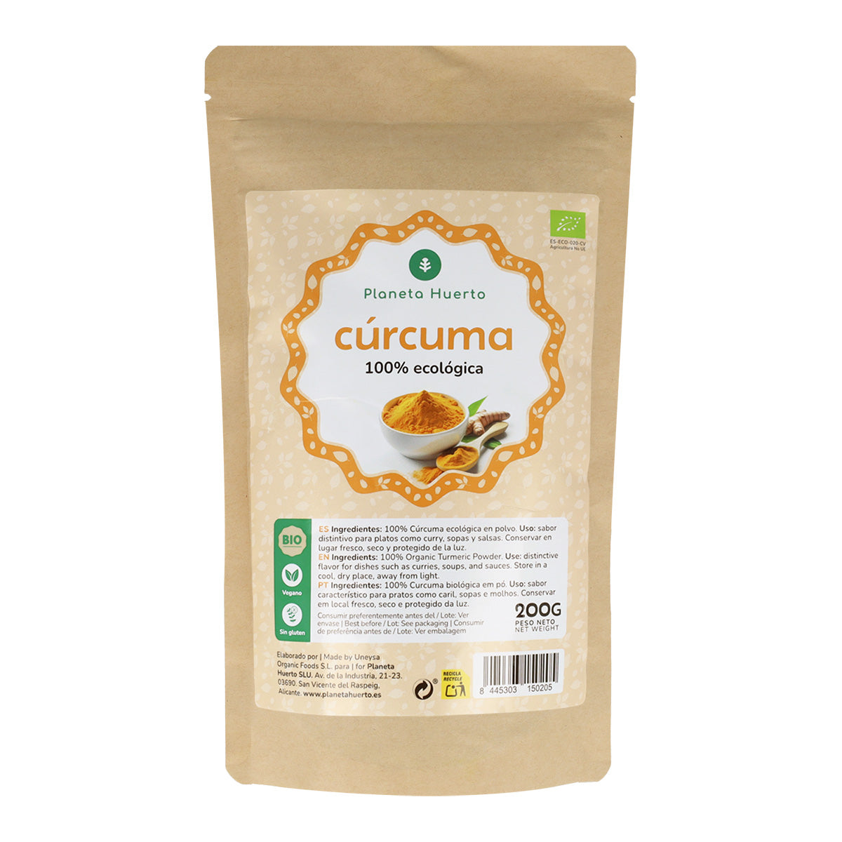 Cúrcuma en polvo ECO Planeta Huerto 200 g