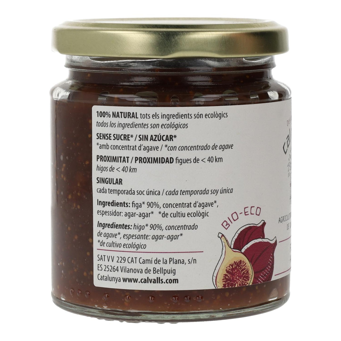 Mermelada higo ECO Cal Valls, 240 g
