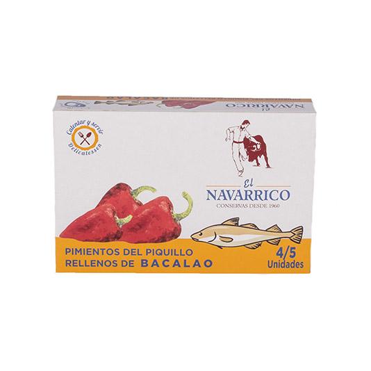 El Navarrico Canned Piquillo Peppers Stuffed with Cod 270 ml
