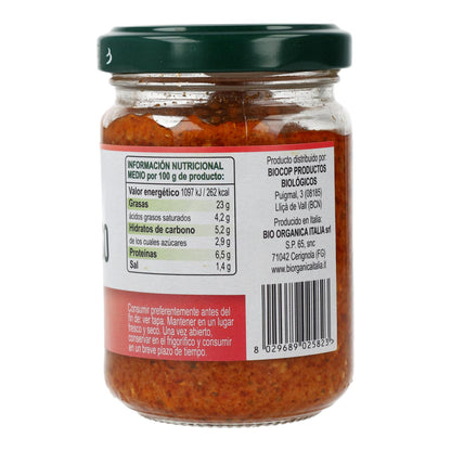 Pesto Rosso with Sun-dried Tomatoes, Pecorino Cheese and Almonds Bio Demeter Organica Italia 130 g