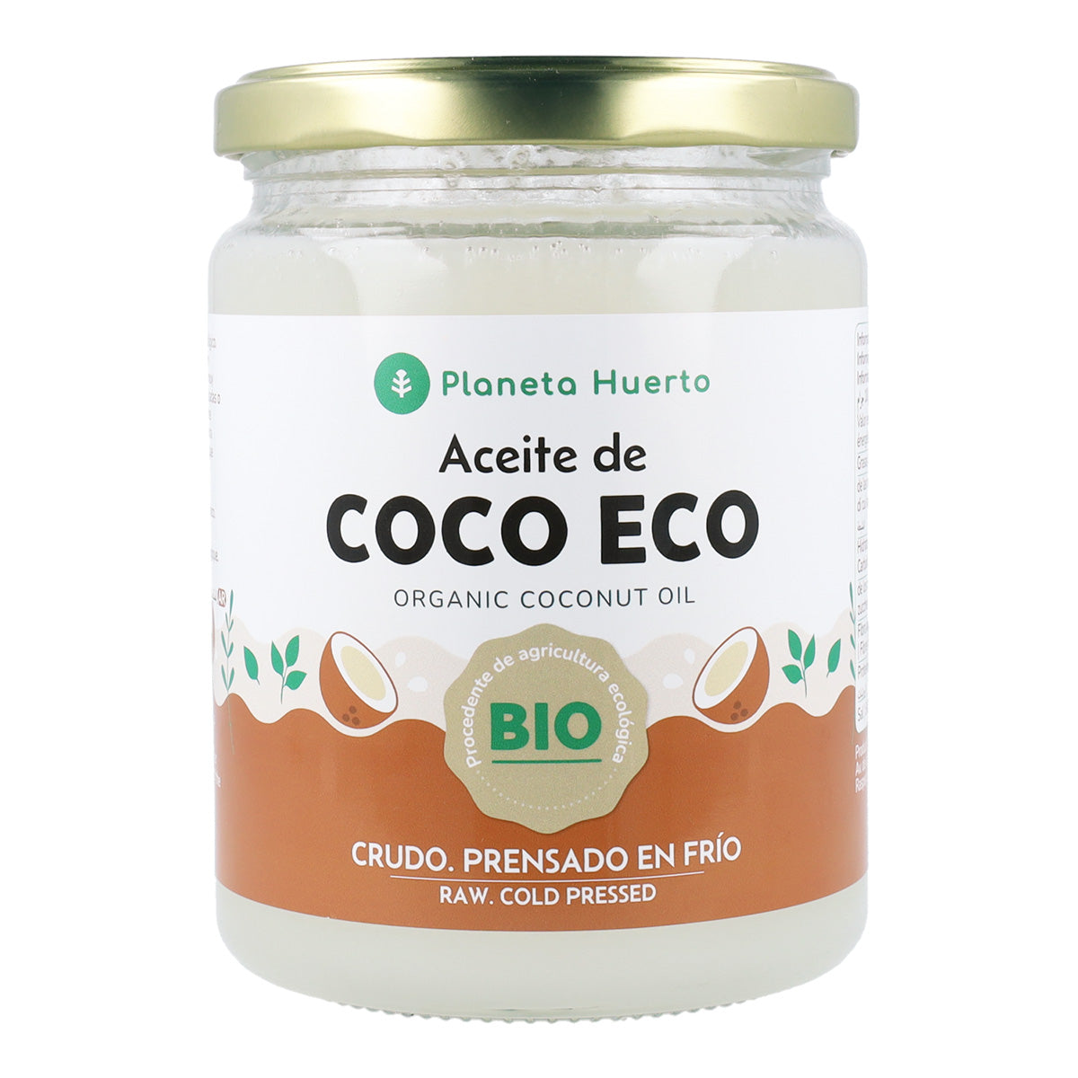 Huile vierge de coco ECO Planeta Huerto 500 ml