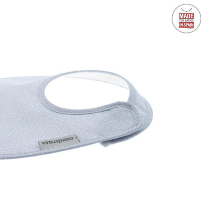 Okrągły śliniak z rzepem Sky celeste/ Lluvia  Cambrass