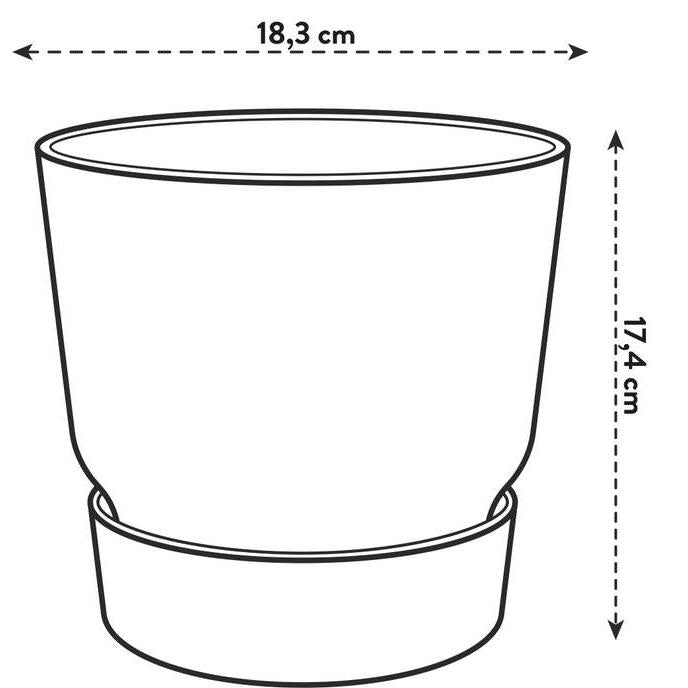 Doniczka z wbudowaną podstawką Greenville Elho Biały 25 cm