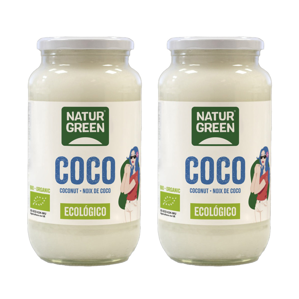 Pack of 2 x NaturGreen Organic Raw Coconut Oil 800 g