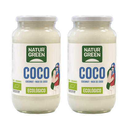Pack of 2 x NaturGreen Organic Raw Coconut Oil 800 g