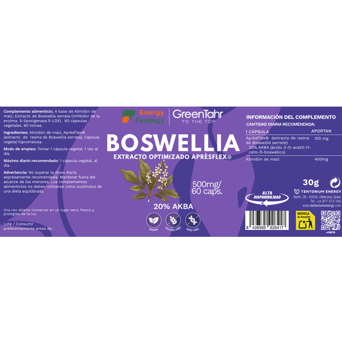 Boswellia (ApresFlex) Energy Feelings 60 capsules