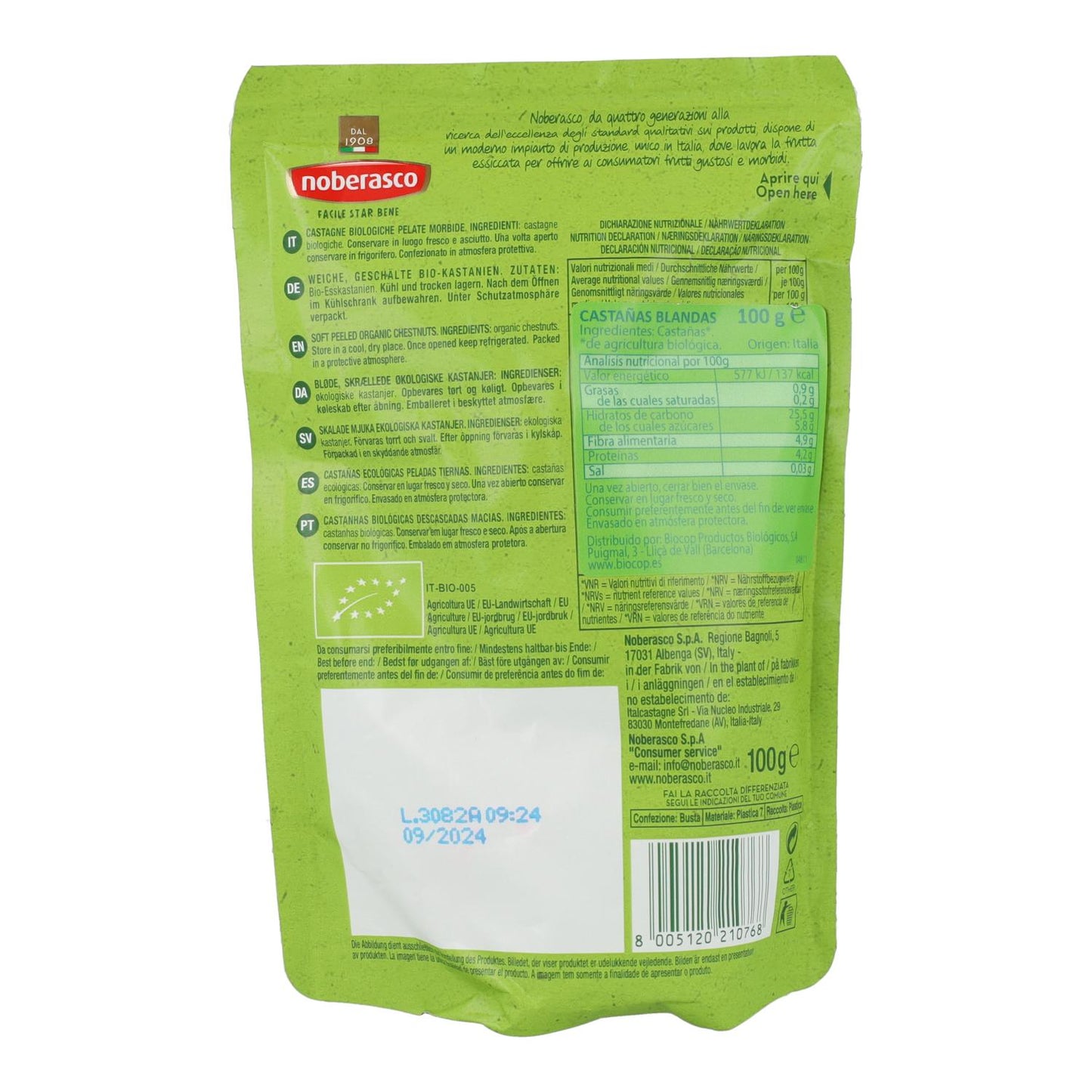 Mjuka kastanjer Noberasco 100 g