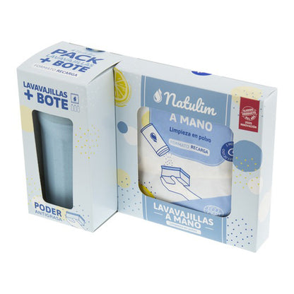 Poudre à vaisselle à la main Pack (bouteille + recharge) citron Natulim