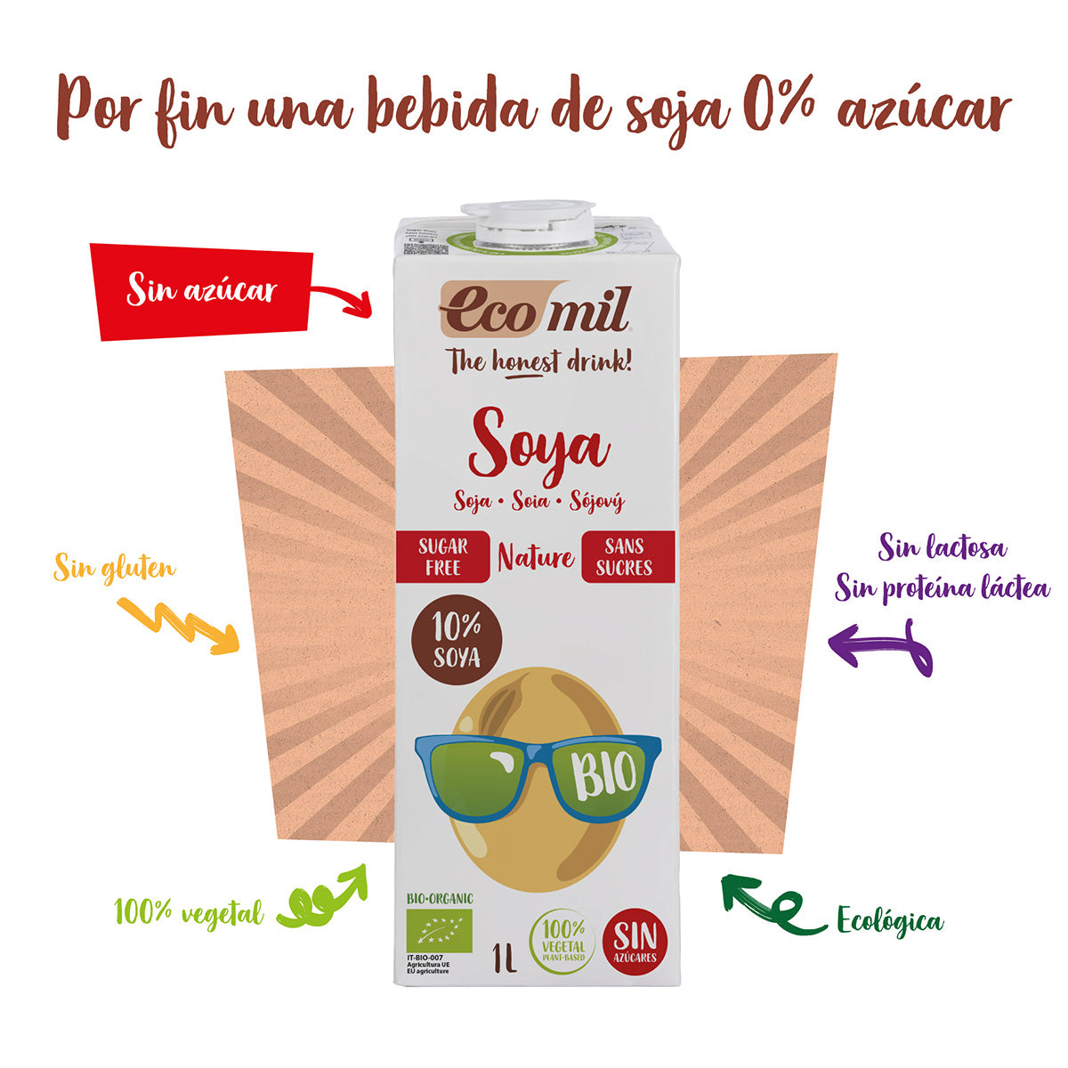 Napój sojowy bez cukru Ecomil Bio 1 l