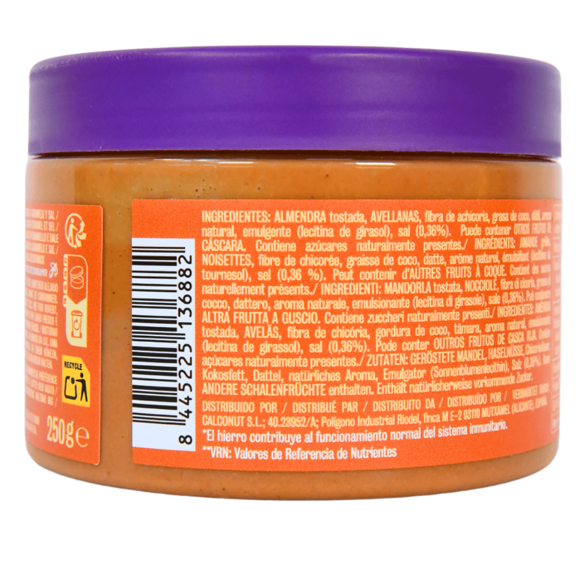 Mandel- und Haselnusscreme mit gesalzenem Karamellgeschmack 250 g Realfooding