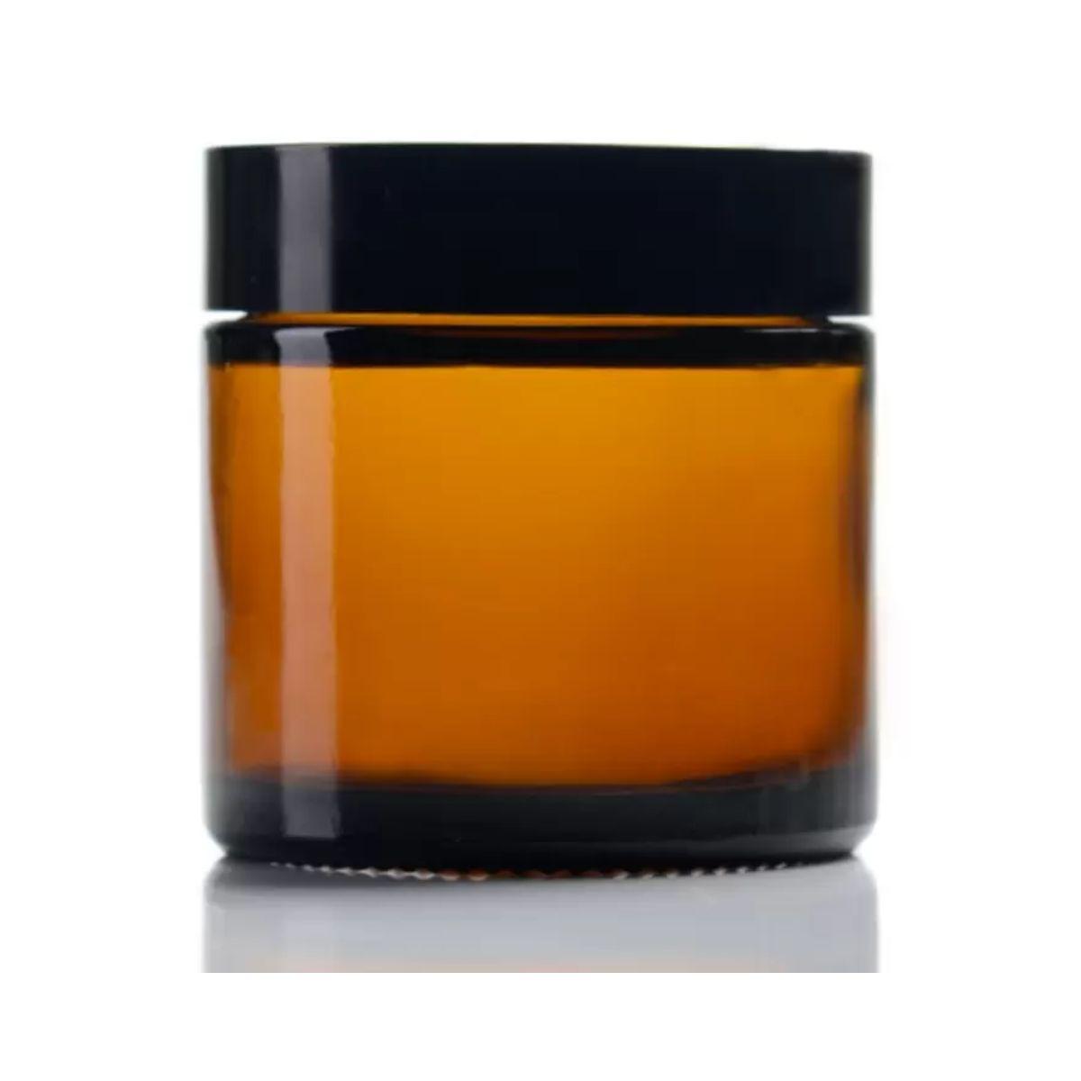 Szklany słoik bursztynowy, 60 ml. Camassia