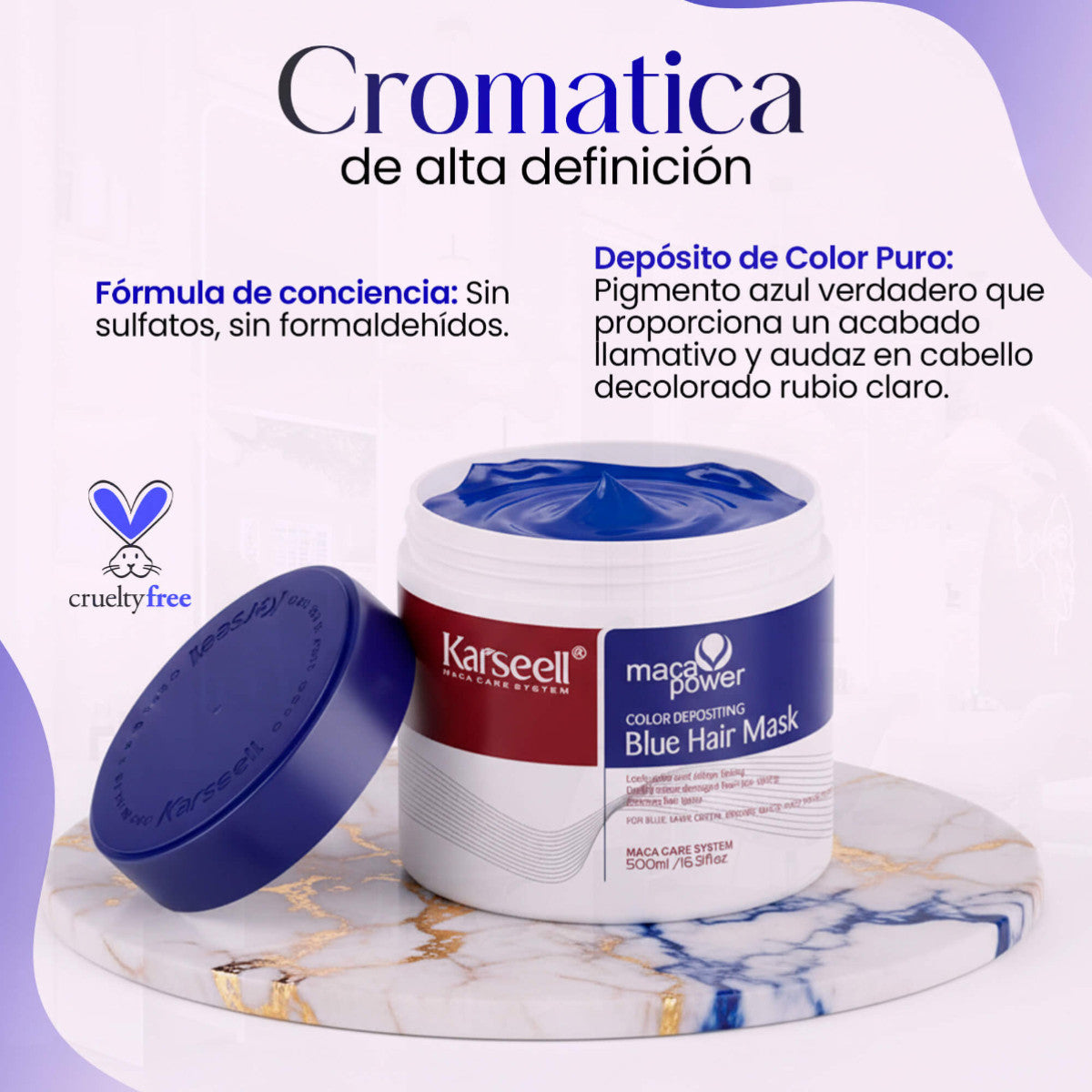 Mascarilla Pigmentante Azul Karseell 500 ml