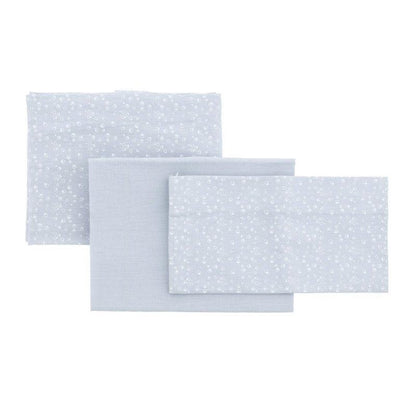 3-piece cot sheet set (cot 60) Cambrass Sky gis