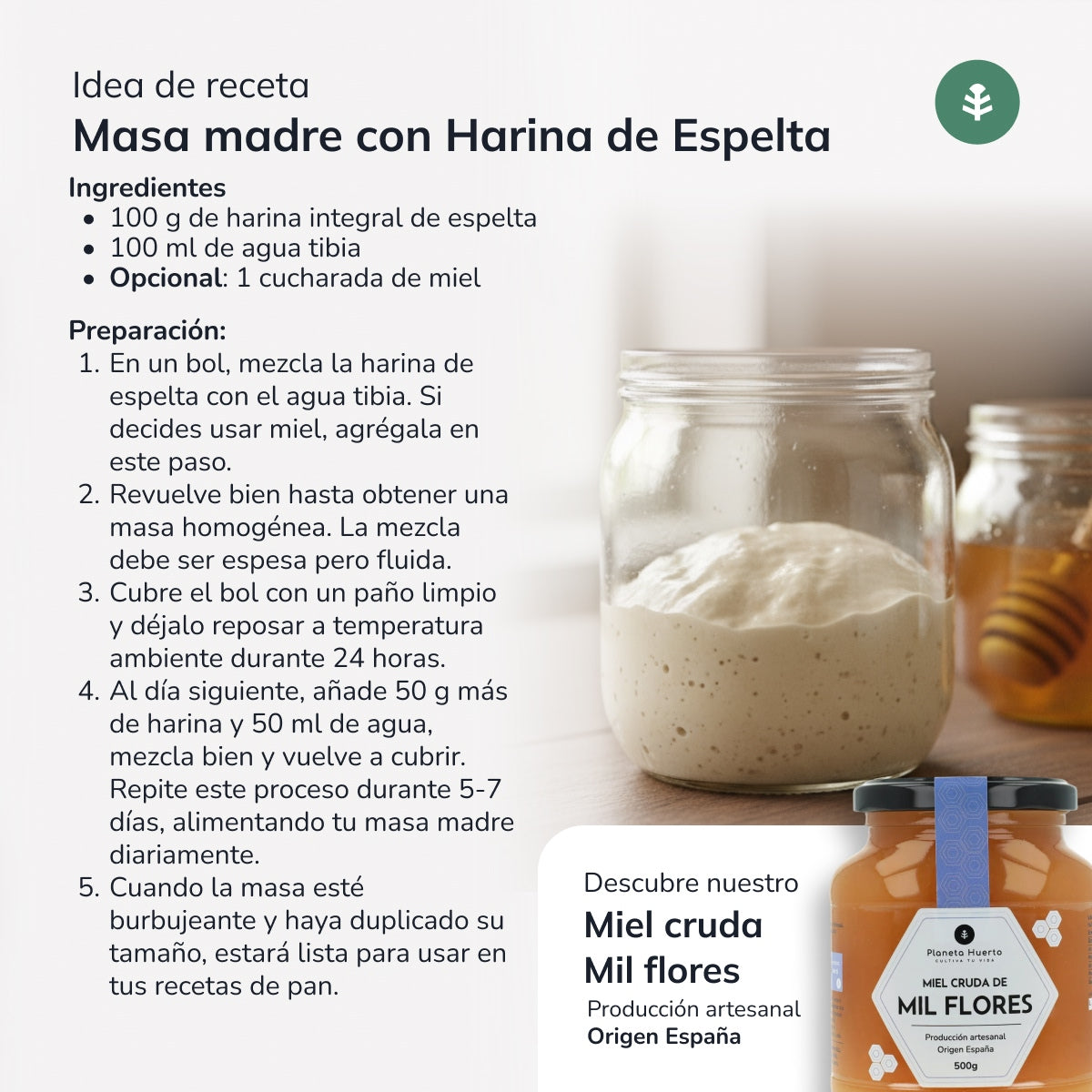 Farine complète d'épeautre Eco Planeta Huerto 800 g