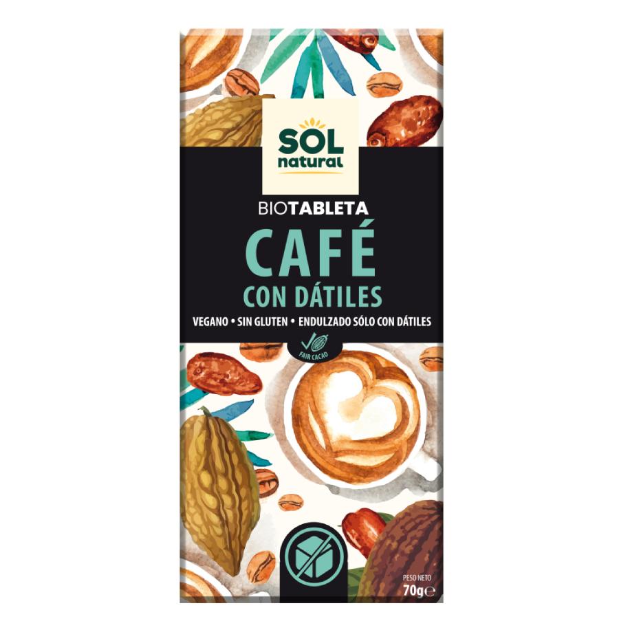 Veganistische chocoladereep met koffie en dadels Bio Sol Natural 70 g