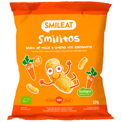 Smilito Mais, Hafer und Karotten Multipack ECO Smileat 4 Beutel à 12 g.