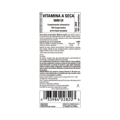 Vitamine A droog 5000 IE palmitate, 100 tabletten (5000 IE)