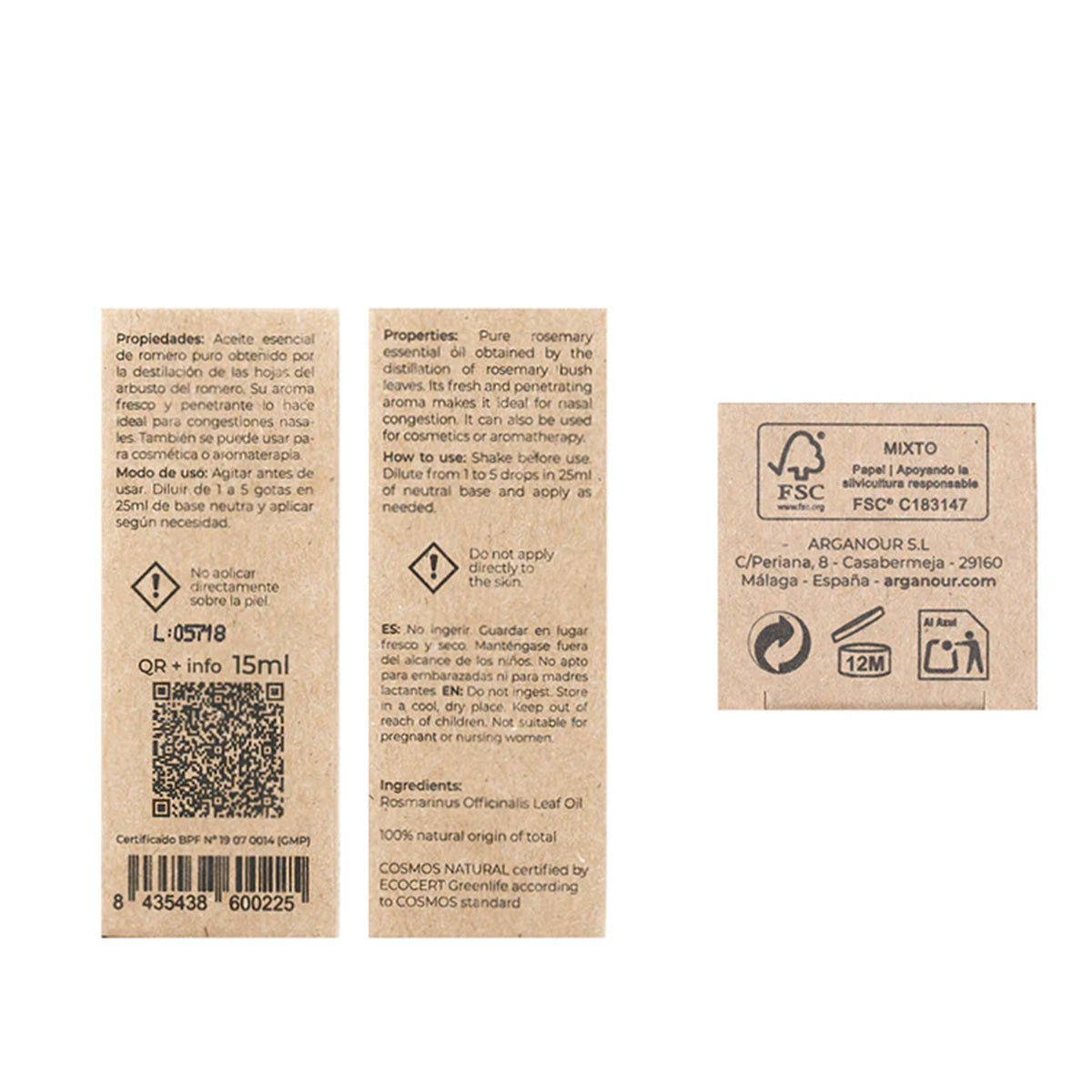 Arganour 100% Pure Rosemary Essential Oil 15 ml