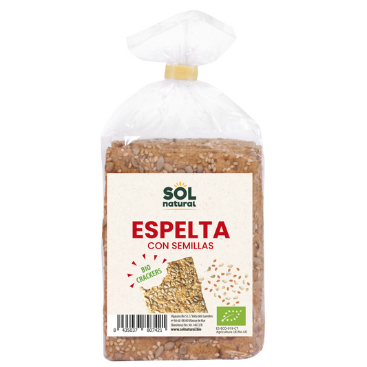 Bio Sol Natural speltkakor med frön 200 g