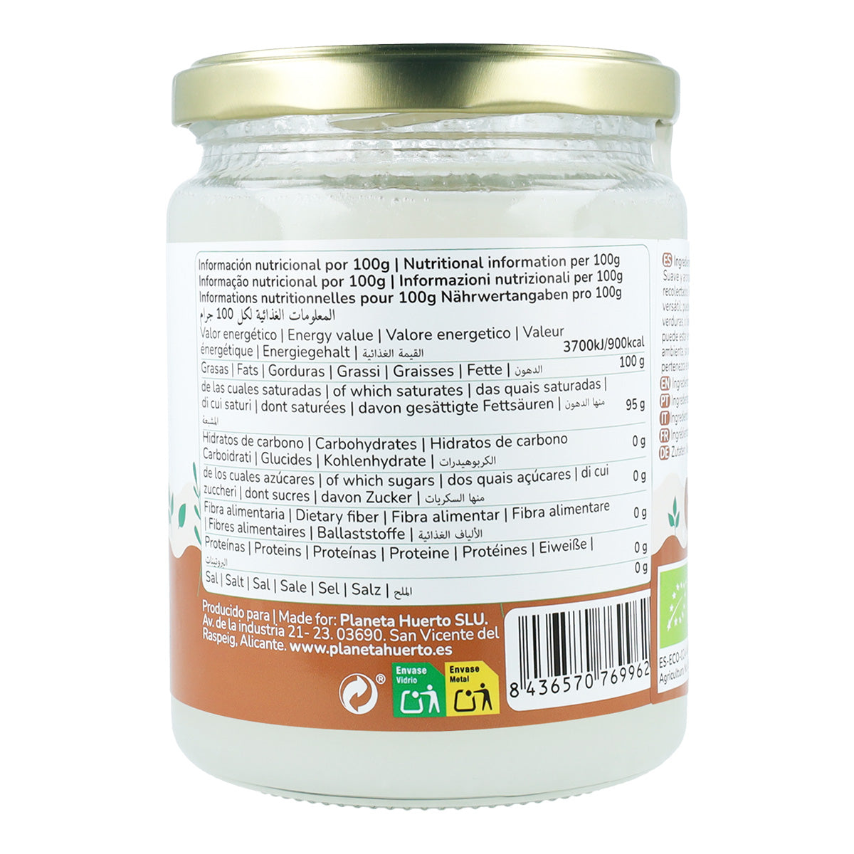 Opakowanie 2x Olej kokosowy z pierwszego tłoczenia ECO Planet Orchard 500 ml