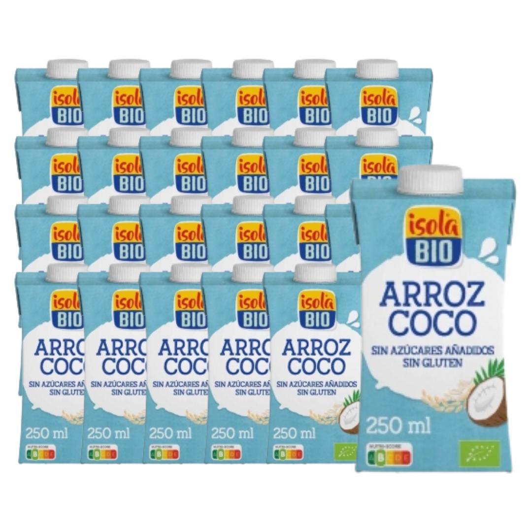 Lot de 24 boissons bio au riz et à la noix de coco Bio Isola BIO 250 ml