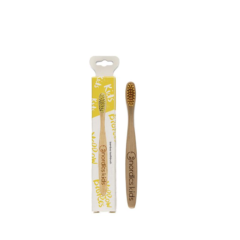 Nordics Oral Care Yellow Bamboo Children's Toothbrush
