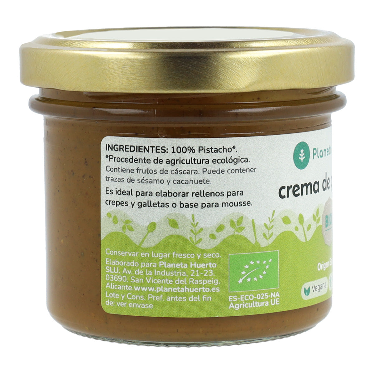 Pack of 2 x 100% organic pistachio cream Planeta Huerto 100 g