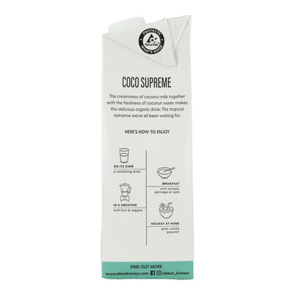 Pack of 6 Abbot Kinney Organic Supreme Coconut Vegetable Drink 1 L