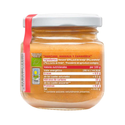 Pack of 12 Organic Apple, Orange and Carrot Jars +6 Months Smileat, 130 g